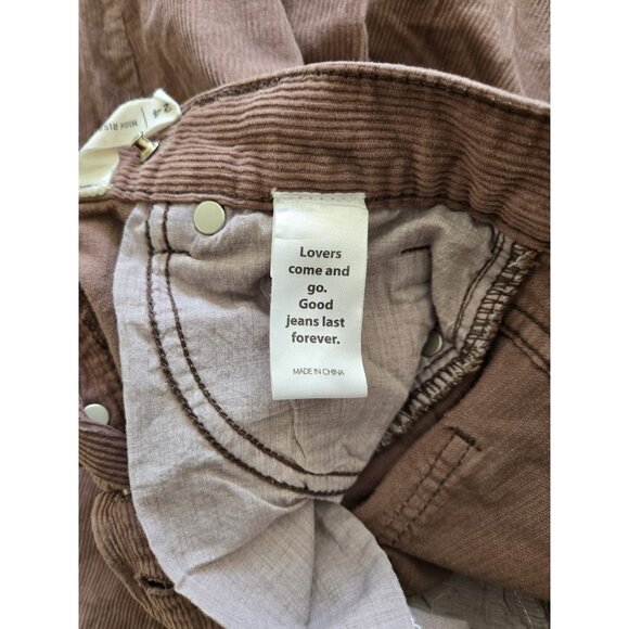 PacSun High Rise Bootcut Corduroy Pants Women's 24x32 Brown Button Fly - Picture 7 of 9